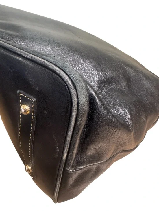 Dooney & Bourke Dark Brown Leather Shoulder Bag with Gold Accent - Picture 4 of 7